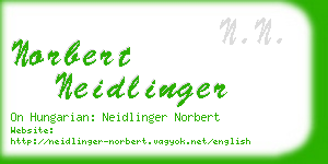 norbert neidlinger business card